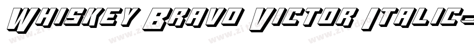 Whiskey Bravo Victor Italic字体转换